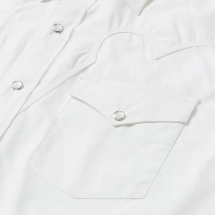 Stetson Western Shirts Men Classic Solid Snap Poplin Shirt In Optic White White