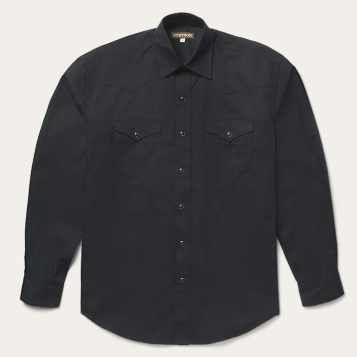 Stetson Western Shirts Men Classic Western Shirt In Black Black
