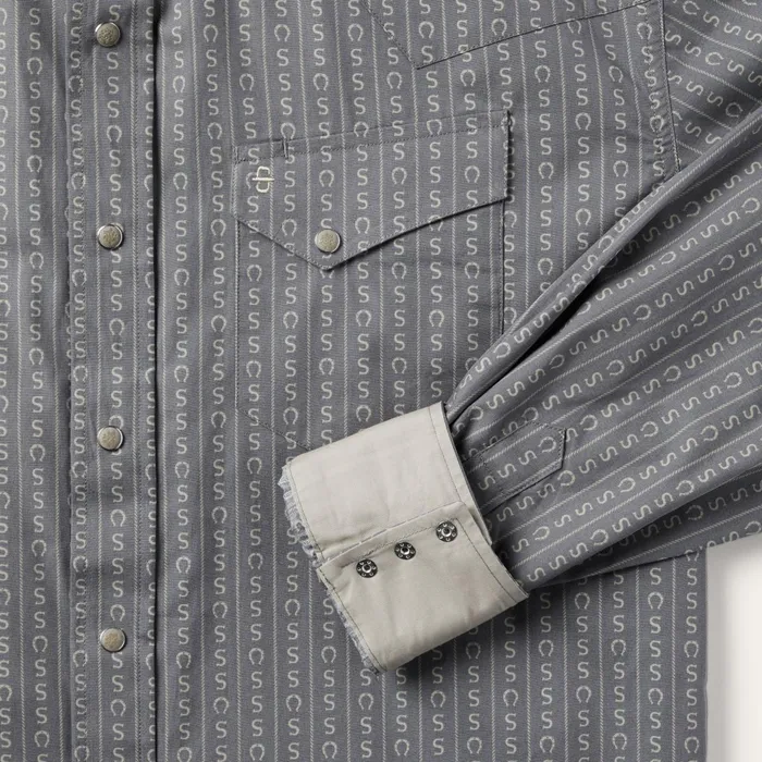 Stetson Western Shirts Men Horseshoe Stripe Print Shirt Horseshoe Stripe Print Shirt