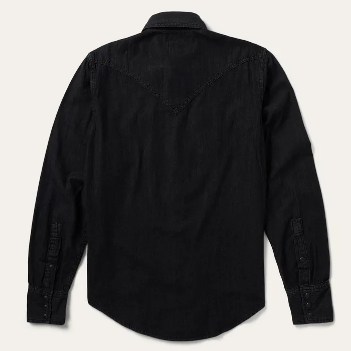 Stetson Western Shirts Men Modern Denim Western Shirt Black