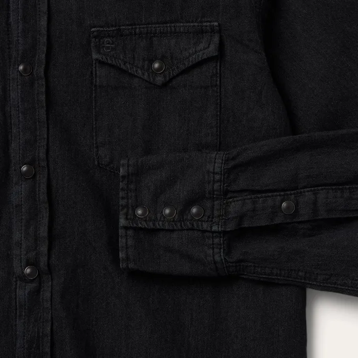 Stetson Western Shirts Men Modern Denim Western Shirt Black