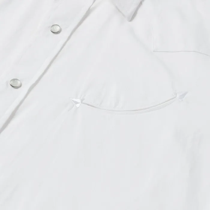 Stetson Western Shirts Men Pin Point Oxford Shirt White