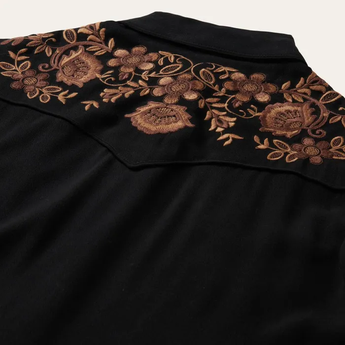 Stetson Western Shirts Women Crepe Western Shirt Black