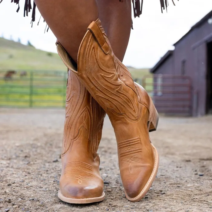 Stetson Western Women Nora Boots Tan