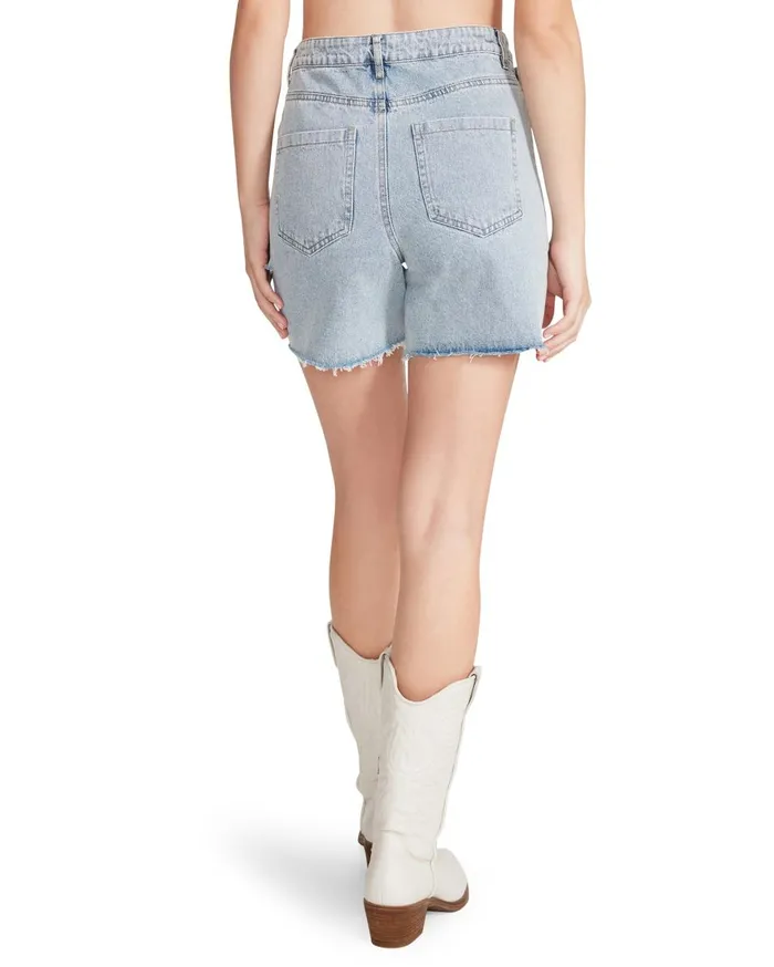 Steve Madden A Line Denim Shorts Denim Fabric Womens Bottoms Steve Madden A Line Denim Shorts Denim Fabric Womens Bottoms