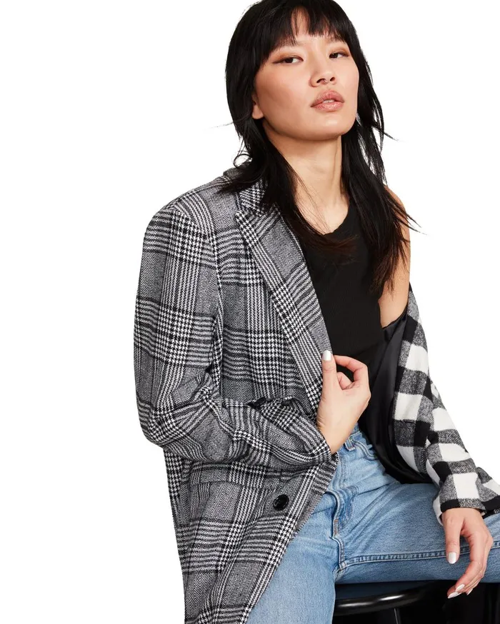 Steve Madden Asymmetrical Trench Coat Black Womens Jackets and Coats Steve Madden Asymmetrical Trench Coat Black Womens Jackets and Coats