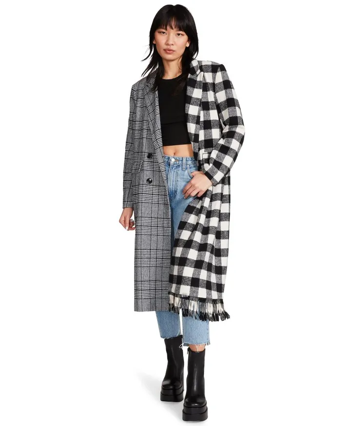 Steve Madden Asymmetrical Trench Coat Black Womens Jackets and Coats Steve Madden Asymmetrical Trench Coat Black Womens Jackets and Coats