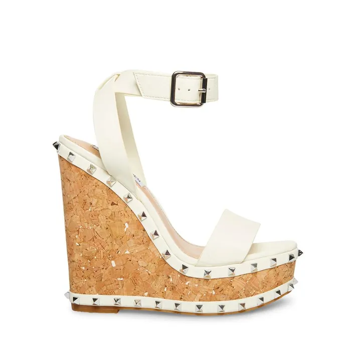 Steve Madden Behati Bone Womens Wedges