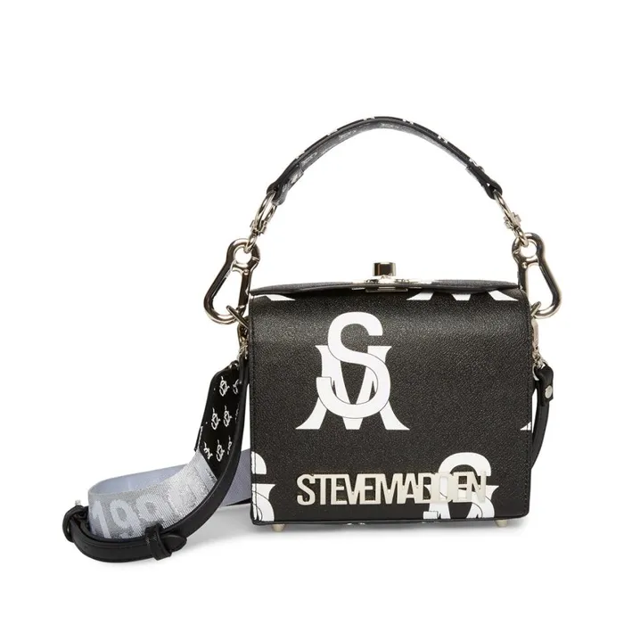 Steve Madden Bkinder Black White Womens Shoulder Bags