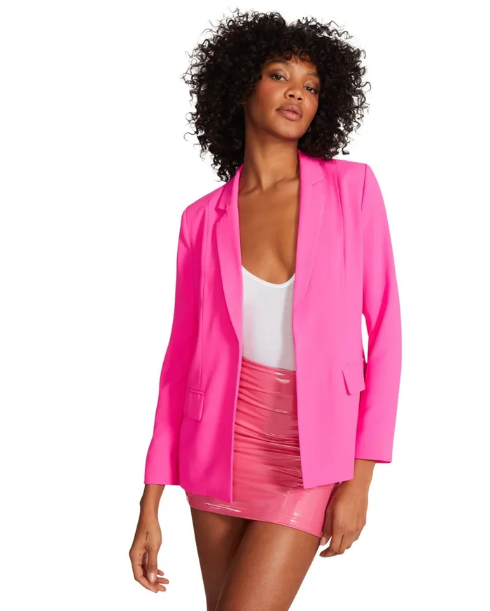 Steve Madden Blazer Hot Pink Womens Jackets and Coats