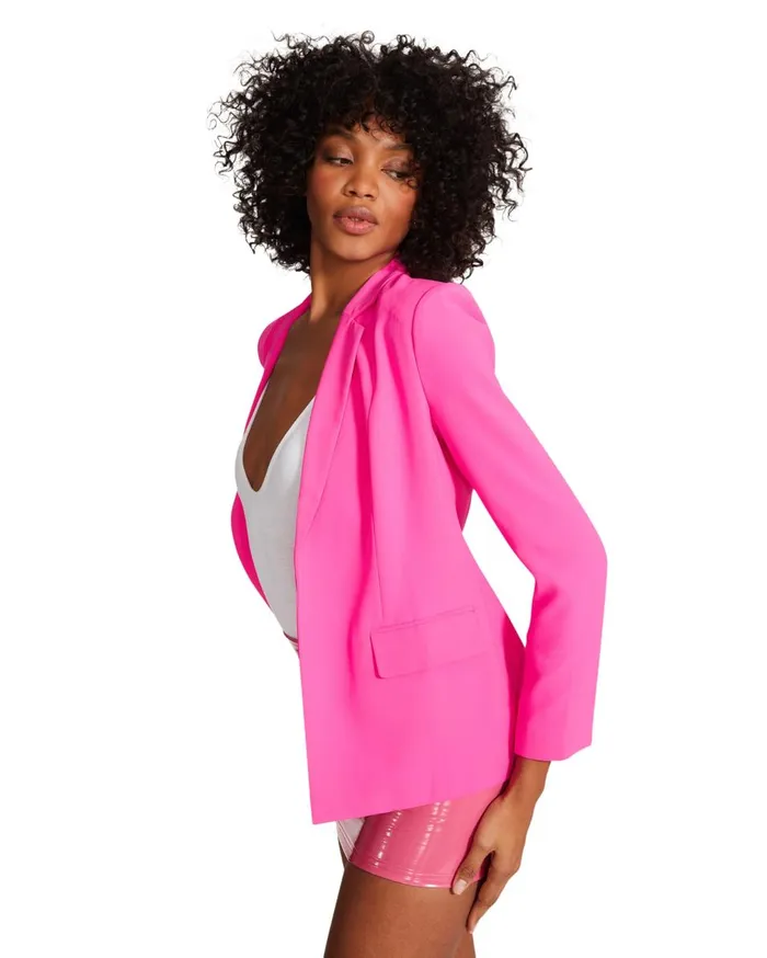 Steve Madden Blazer Hot Pink Womens Jackets and Coats