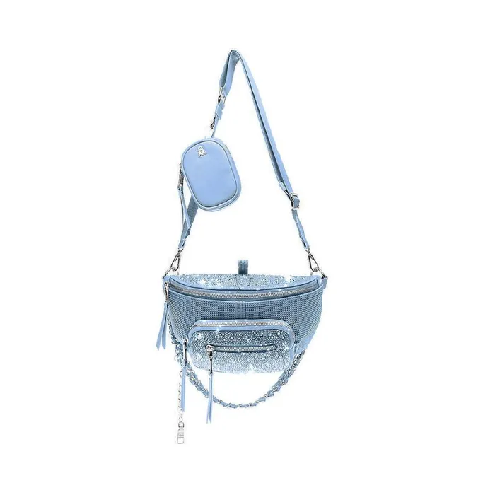 Steve Madden Bmaxima Baby Blue Multi Womens Shoulder Bags