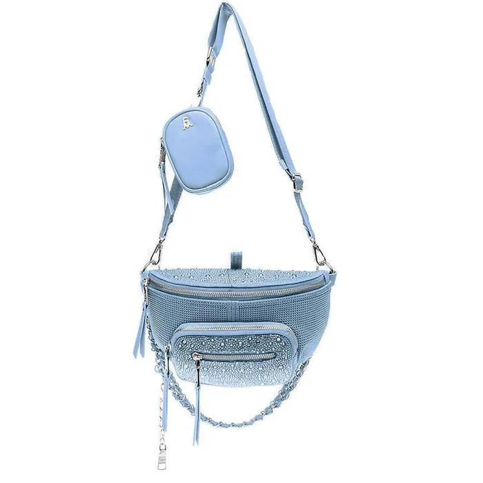Steve Madden Bmaxima Baby Blue Multi Womens Shoulder Bags Steve Madden Bmaxima Baby Blue Multi Womens Shoulder Bags