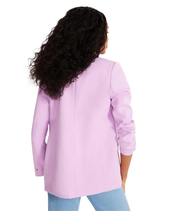 Steve Madden Boyfriend Blazer Purple Womens Jackets and Coats Steve Madden Boyfriend Blazer Purple Womens Jackets and Coats