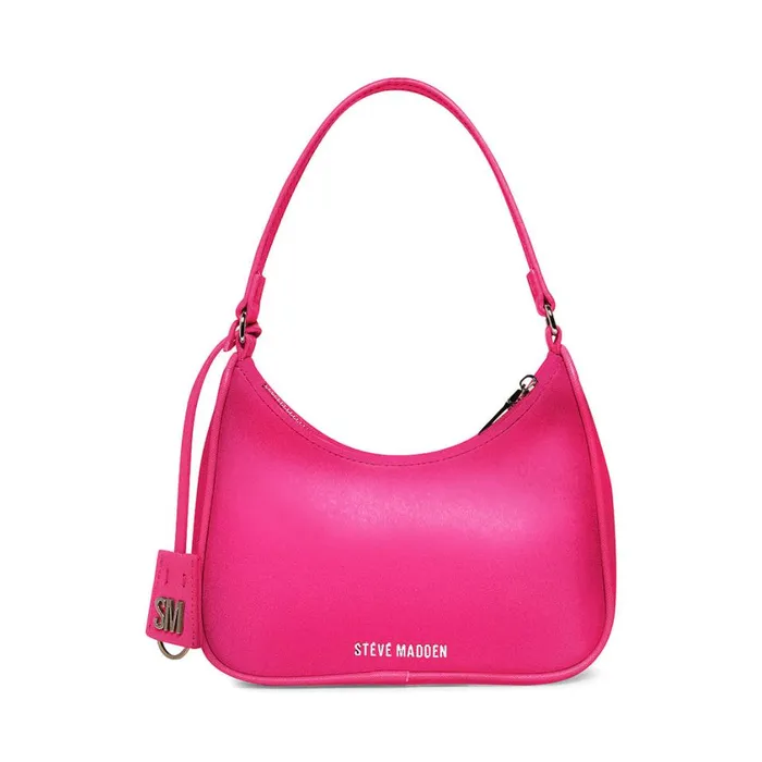 Steve Madden Bpaula Pink Satin Womens Shoulder Bags