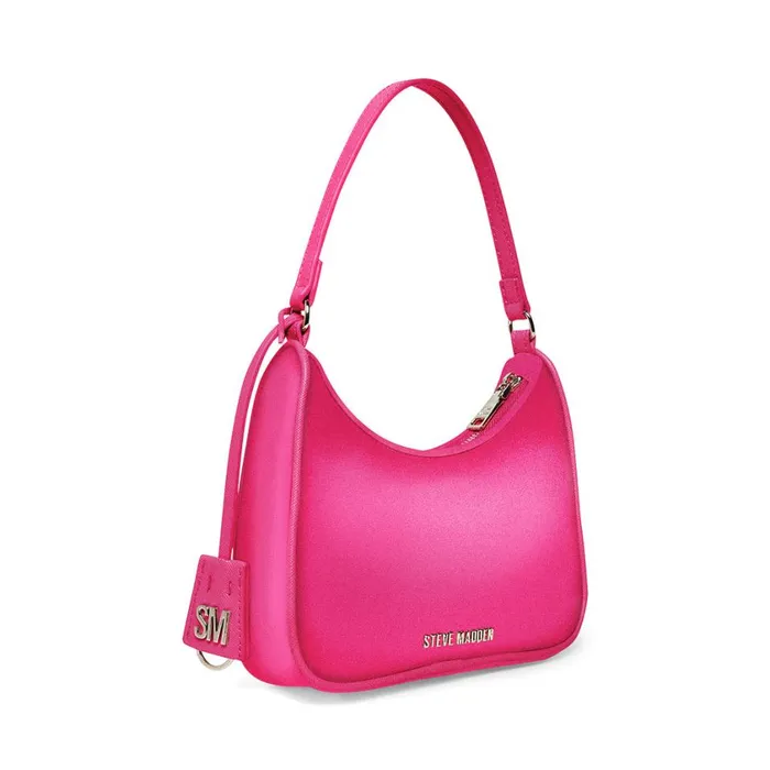 Steve Madden Bpaula Pink Satin Womens Shoulder Bags Steve Madden Bpaula Pink Satin Womens Shoulder Bags