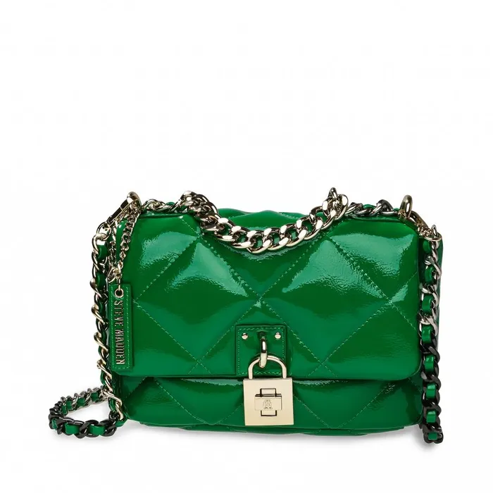 Steve Madden Bterra Patent Green Womens Crossbody Bags