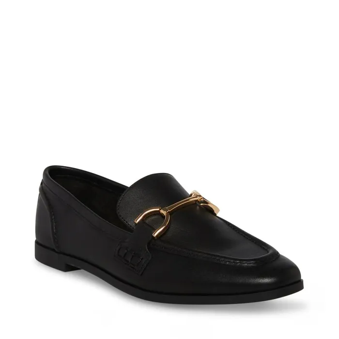 Steve Madden Carrine Black Leather Womens Flats Steve Madden Carrine Black Leather Womens Flats