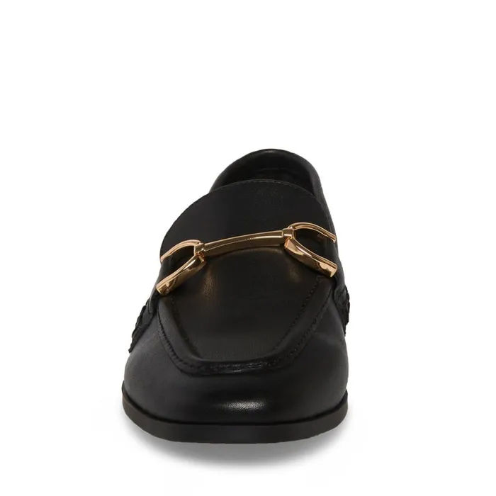Steve Madden Carrine Black Leather Womens Flats Steve Madden Carrine Black Leather Womens Flats