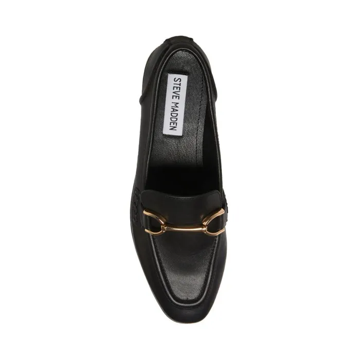 Steve Madden Carrine Black Leather Womens Flats Steve Madden Carrine Black Leather Womens Flats