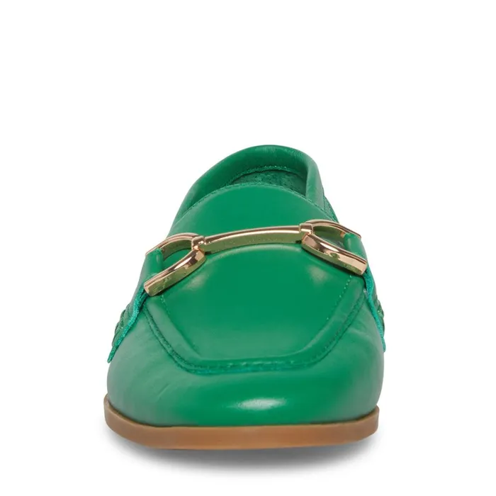 Steve Madden Carrine Green Leather Womens Flats Steve Madden Carrine Green Leather Womens Flats