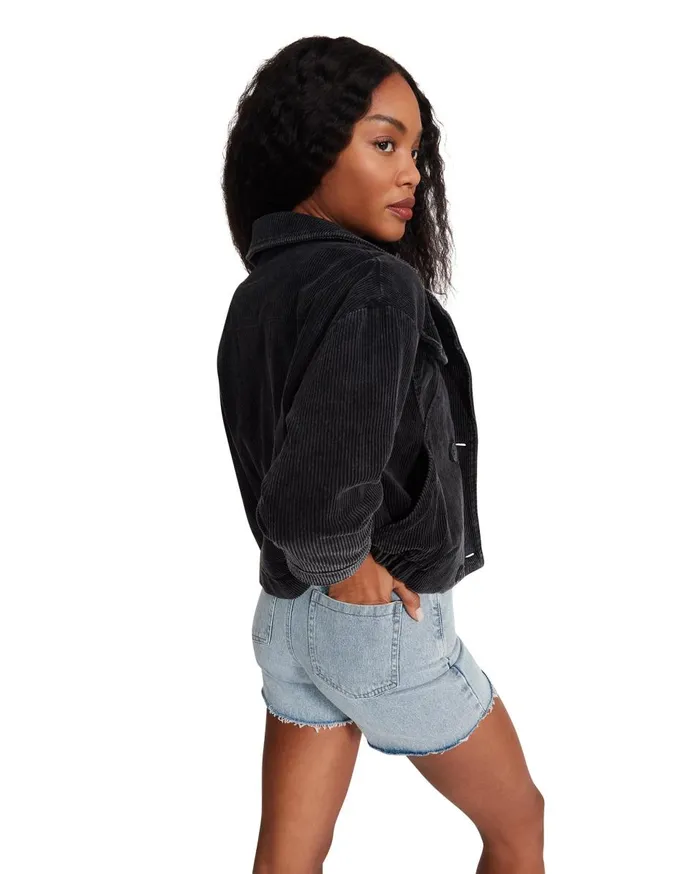 Steve Madden Corduroy Jacket Black Womens Jackets and Coats Steve Madden Corduroy Jacket Black Womens Jackets and Coats