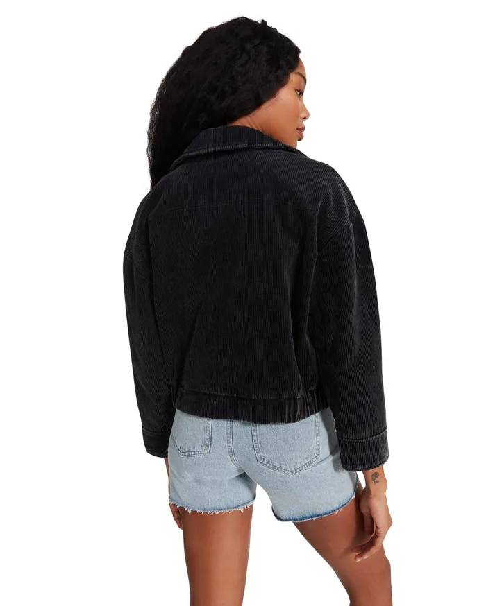 Steve Madden Corduroy Jacket Black Womens Jackets and Coats Steve Madden Corduroy Jacket Black Womens Jackets and Coats