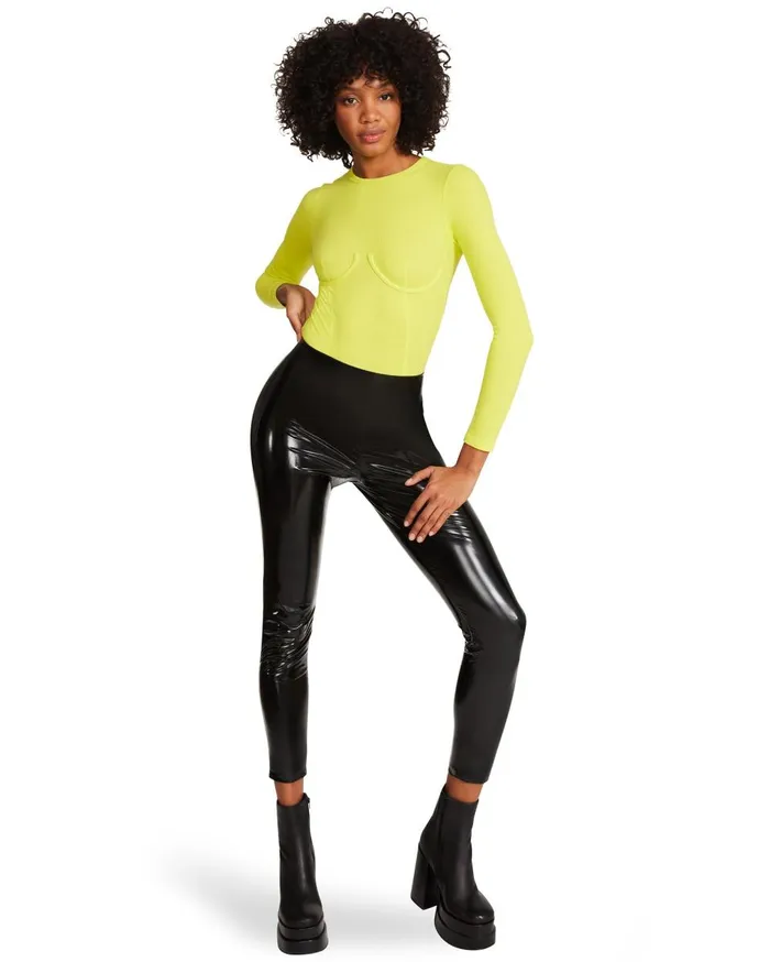 Steve Madden Corset Bodysuit Lime Womens Tops Steve Madden Corset Bodysuit Lime Womens Tops