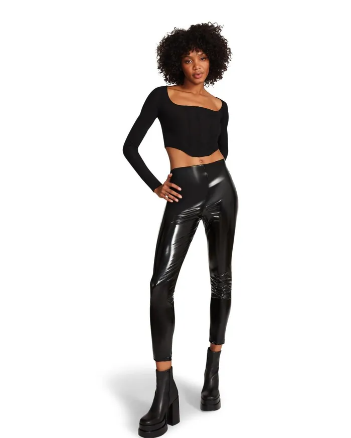 Steve Madden Corset Mesh Top Black Womens Tops Steve Madden Corset Mesh Top Black Womens Tops