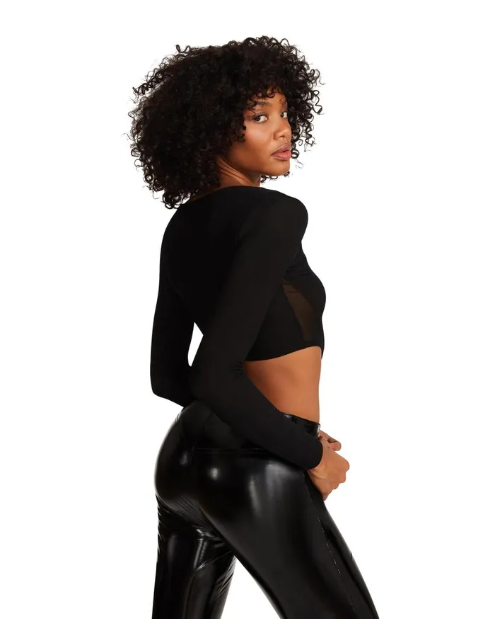 Steve Madden Corset Mesh Top Black Womens Tops Steve Madden Corset Mesh Top Black Womens Tops