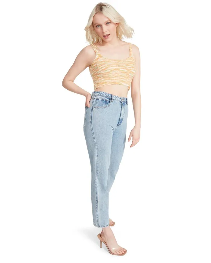 Steve Madden Cozy Knit Tank Orange Womens Tops Steve Madden Cozy Knit Tank Orange Womens Tops