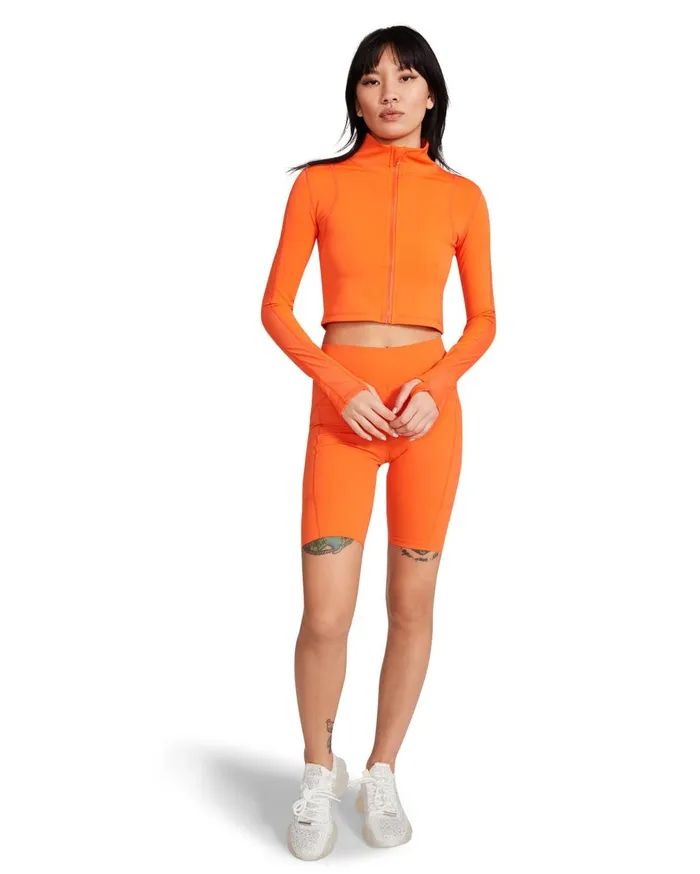 Steve Madden Cropped Active Jacket Orange Womens Jackets and Coats Steve Madden Cropped Active Jacket Orange Womens Jackets and Coats