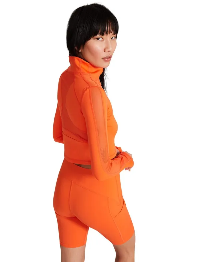 Steve Madden Cropped Active Jacket Orange Womens Jackets and Coats Steve Madden Cropped Active Jacket Orange Womens Jackets and Coats