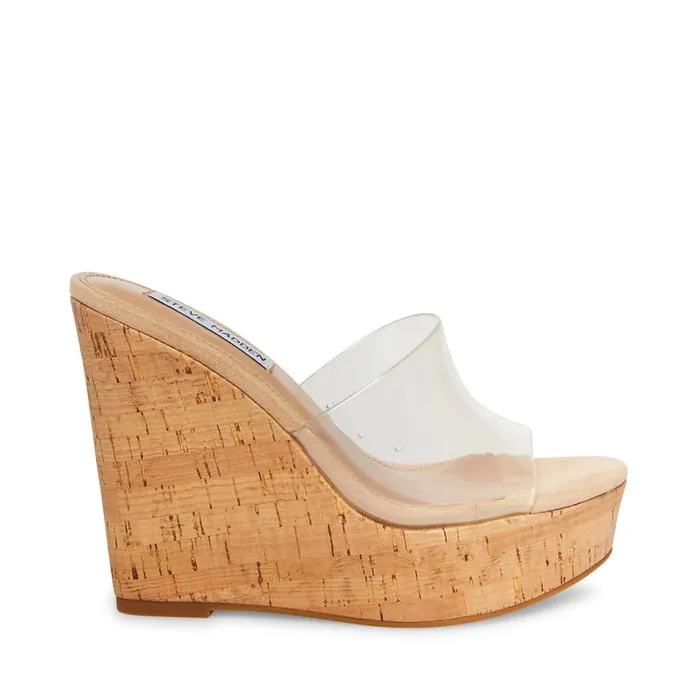 Steve Madden Elenora Clear Womens Mules