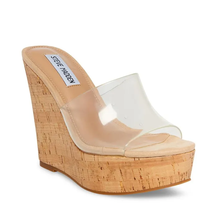 Steve Madden Elenora Clear Womens Mules Steve Madden Elenora Clear Womens Mules