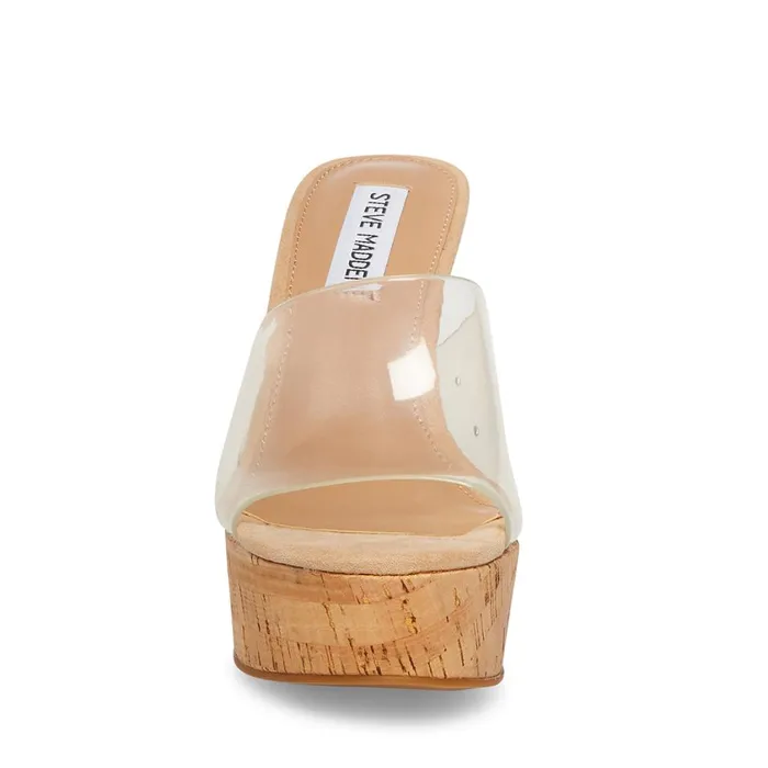Steve Madden Elenora Clear Womens Mules Steve Madden Elenora Clear Womens Mules