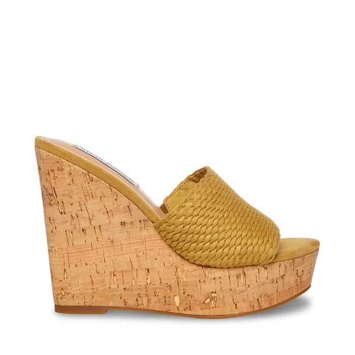 Steve Madden Elenora Tan Womens Wedges