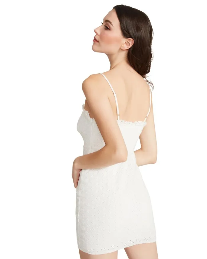 Steve Madden Eyelet Mini Dress White Womens Dresses