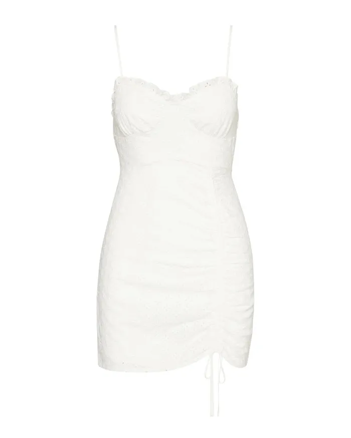 Steve Madden Eyelet Mini Dress White Womens Dresses