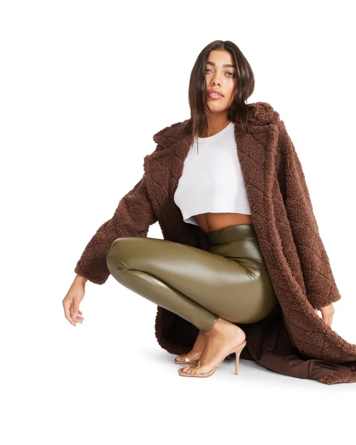 Steve Madden Faux Leather Leggings Olive Womens Bottoms Steve Madden Faux Leather Leggings Olive Womens Bottoms