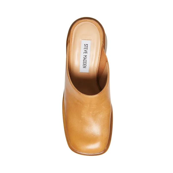 Steve Madden Flirtie Tan Leather Womens Mules Steve Madden Flirtie Tan Leather Womens Mules