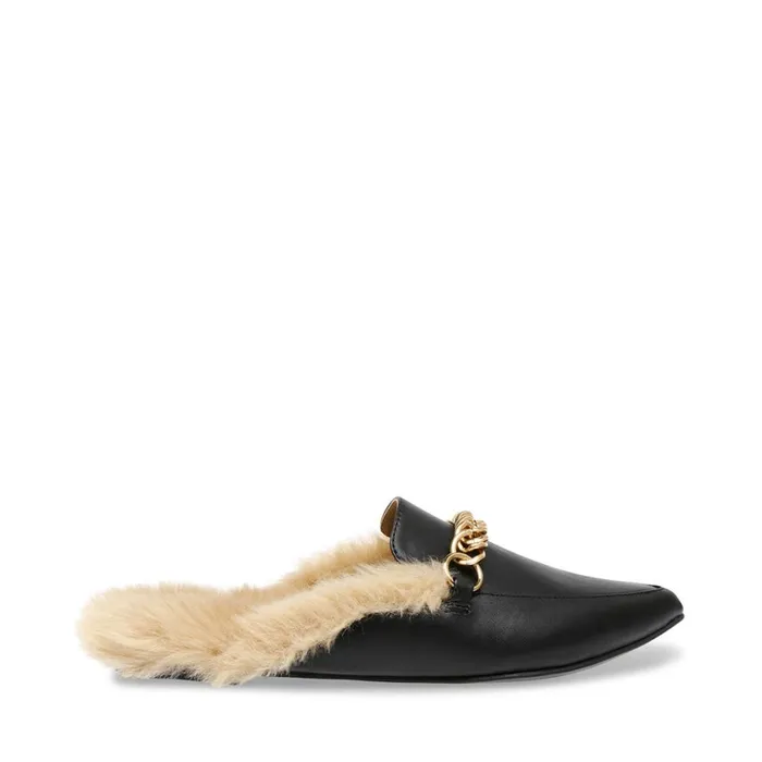 Steve Madden Foreseen F Black Womens Slippers