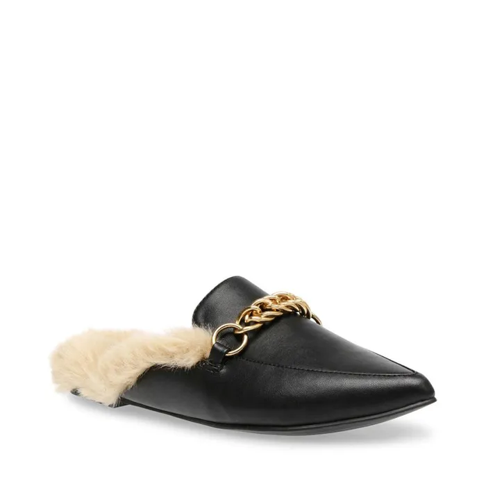 Steve Madden Foreseen F Black Womens Slippers