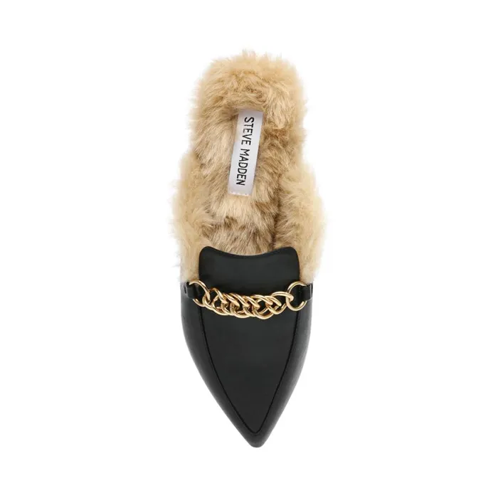 Steve Madden Foreseen F Black Womens Slippers