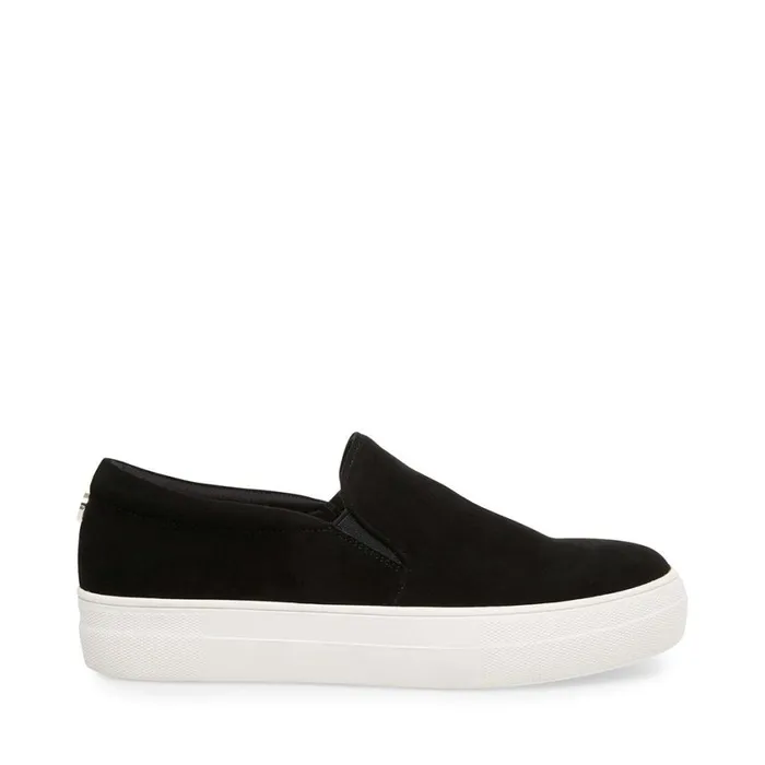 Steve Madden Gills Black Suede Womens Sneakers