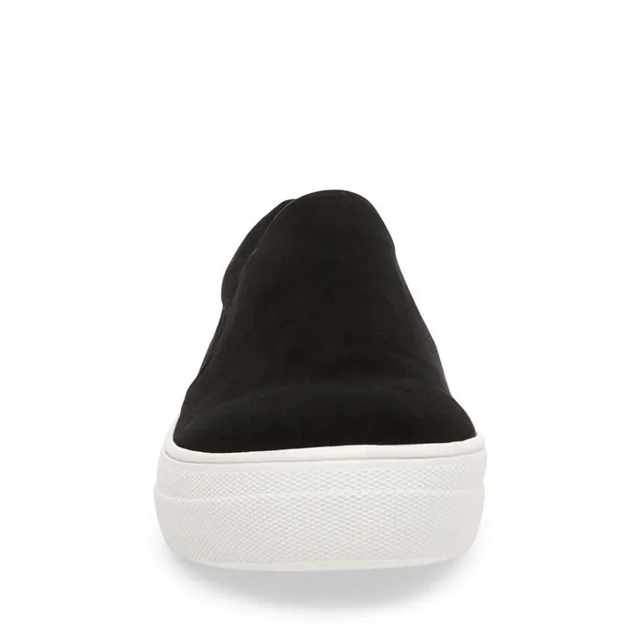 Steve Madden Gills Black Suede Womens Sneakers