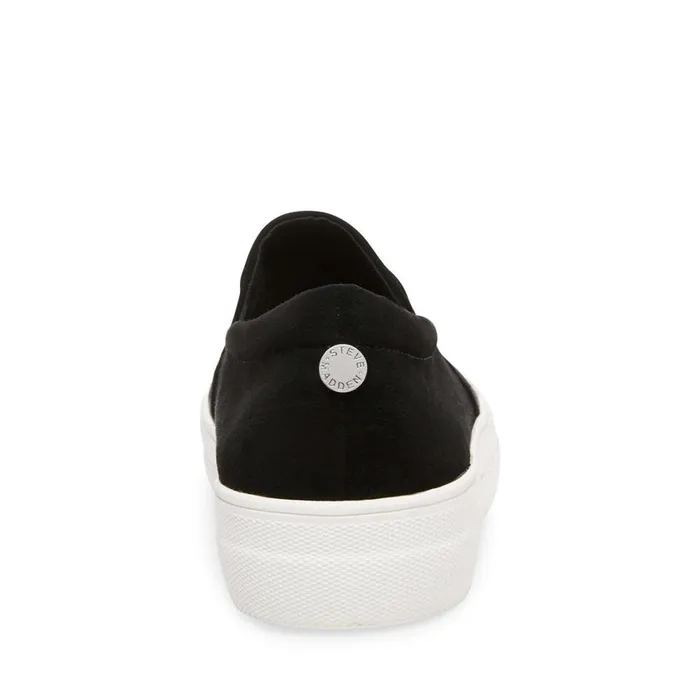 Steve Madden Gills Black Suede Womens Sneakers