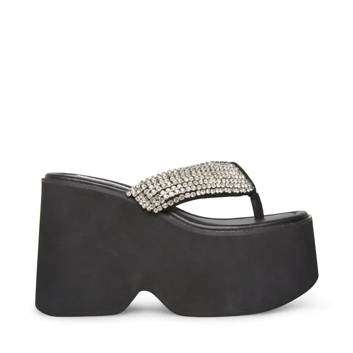 Steve Madden Gwen R Black Multi Womens Platforms