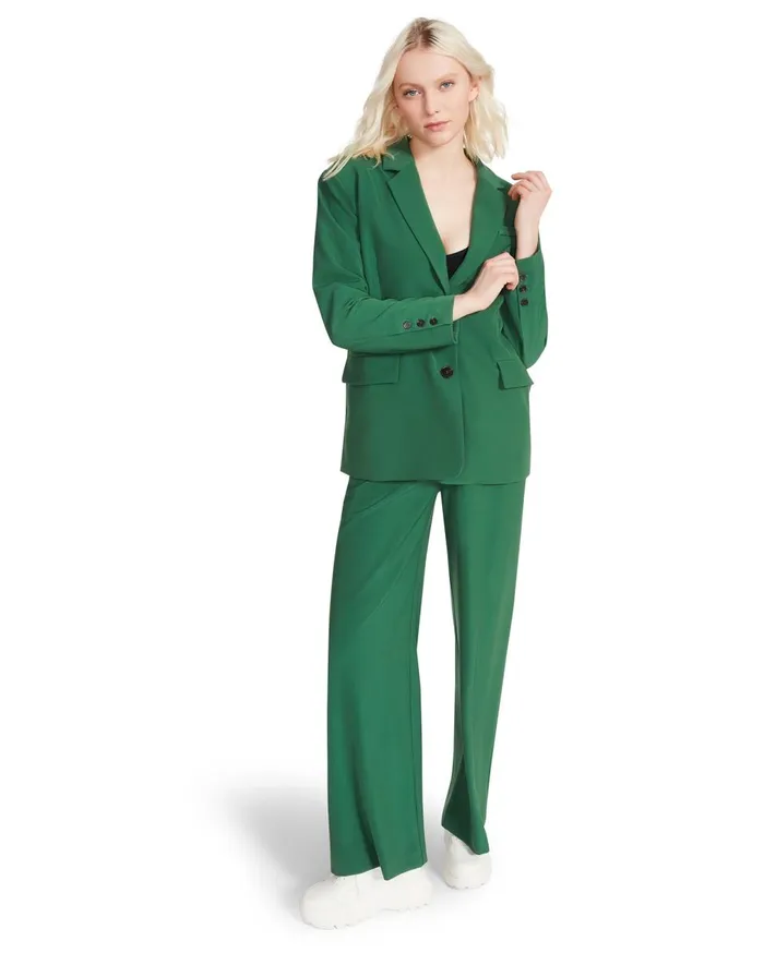 Steve Madden High Waisted Trouser Green Womens Bottoms