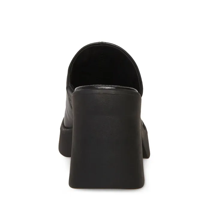 Steve Madden Kam Black Leather Womens Mules Steve Madden Kam Black Leather Womens Mules